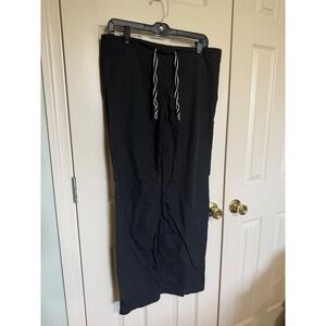 Blue Sky Scrubs Black Drawstring Medical Pants XXS Contrast Stitch Made in USA